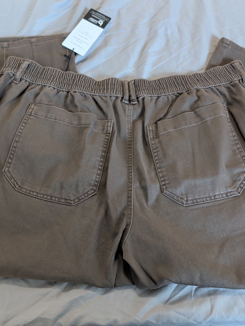NWT Womens Size2X Stitch Star Brown PullOn High Rise Ankle Length Tapered Pants - Picture 12 of 12